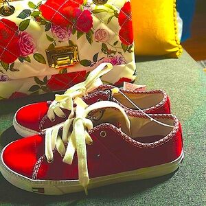 Tommy Hilifiger sneakers in red! New, never worn -size 7 NWOT